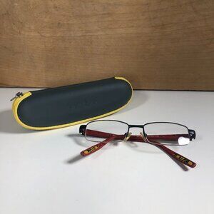 Body Glove Eyeglasses Frames BB124 48 17-138 BLK FWM Black Red Flex Legs Case